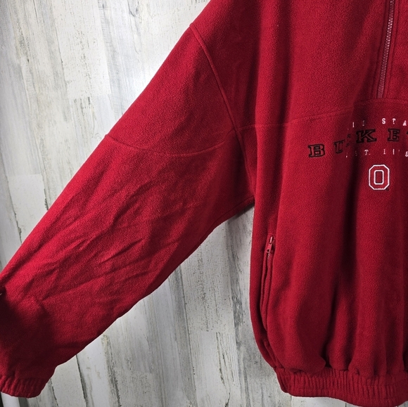 Cadre athletic ohio state buckeyes red quarter zip sweater mens size 2XL - Picture 3 of 10